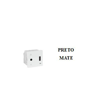 EFAPEL - 75411SPM Central USB + BT + 3,5 mm 12VDC - 2M Black Mate - 5603011646073