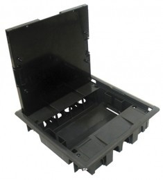 Efapel - 83008czi Gray Floor Box With Stainless Steel Lid - 16 MOO - 5603011620783