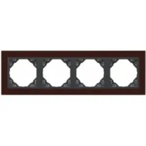 EFAPEL - 90940TPS ESPELHO QUÁDRUPLO PRETO MATE/GRIS - 5603011607661