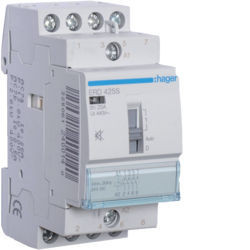 ERD425S - Contactor silencioso manu 25A, 4NA, 24V HAGER EAN:3250612400140