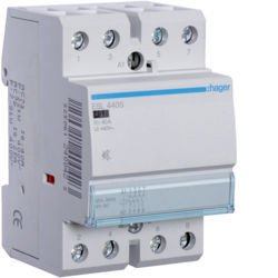 ESL440S - Contactor silencioso 40A, 4NA, 12V 3M HAGER EAN:3250612400423