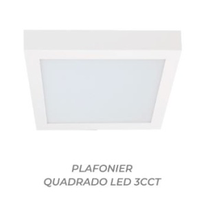 ESL5324CCT - 100100300018 - PLAFONIER QUAD. LED 24W 3CCT BRANCO