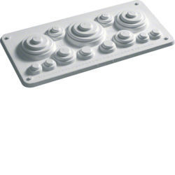 FZ425 - Placa passa-cabos p/tubos IP44/IP54 HAGER EAN:3250612778997