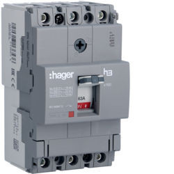 HDA063L - Disjuntor x160 TM 3P-3D 63A 18kA HAGER EAN:3250613136536