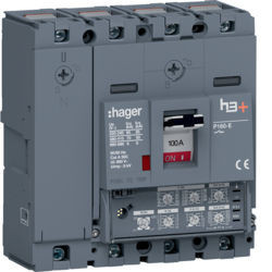 HES101JC - Disjuntor P160 LSI 4P-4D 100A 70kA HAGER EAN:3250613145644