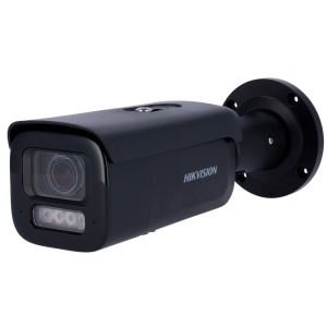 Hikvision Bullet IP-Kamera PRO-Reihe – Auflösung 8 MPx (3840 x 2160) – Varifokalobjektiv 2,8–12 mm – Alarme | ColorVu | PoE+ | Audio | MicroSD - Hybrid Light 60 m | Bewegungserkennung 2.0 – AcuSense | Gesichtserkennung | IP67, IK10