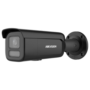 Hikvision Câmara Bullet IP gama PRO - Resolução 6 MP | Lente motorizada 2.8~12 mm - Alarmes | Áudio | MicroSD - Alcance da luz híbrida 60 m | PoE + - Deteção de movimento 2.0 | WDR 130 dB - AcuSense | Face Detection