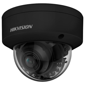 Hikvision - Cámara domo IP gama PRO - Resolución de 8 MP (3840x2160) | PoE | Audio - Lente varifocal de 2,8~12 mm | Alarmas | ColorVu - Luz híbrida de 40 m | MD 2.0 | Reconocimiento facial - AcuSense | IP67, IK10 | Negro
