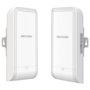Hikvision - Ligação sem fios de hasta1 Km - Frequência 2,4 GHz - Com base em 802.11 b/g/n - IP55, apto para exteriores - 2 unidades combinadas