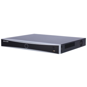 Hikvision NVR 8 CH IP PRO-Reihe – Maximale Auflösung 12 Mpx bei 2 Kanälen – Bandbreite 80 Mbit/s – Unterstützt 2 Festplatten – Bewegungserkennung 2.0 | Gesichtserkennung - AcuSense | Alarme | Audio