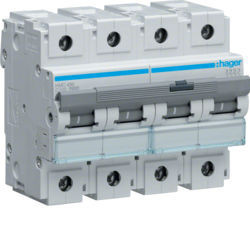 HMC490 - Disjuntor 4P 100A C 15kA 6M HAGER EAN:3250613230234