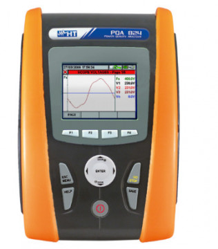 HV000824-0203 - PQA824 - Analizador de calidad de energía Gato IV con 4 TCS HTFLEX33 e 110V HT ITALIA