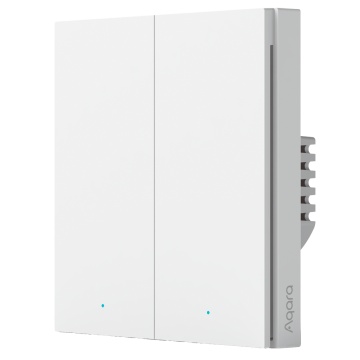Intelligent Wall Switch Aqara H1 - Zigbee 3.0 - Need Aqara Hub - with neutral / high voltage protection - Compatible with round wall boxes - compatible with Apple Homekit, Google, Alexa