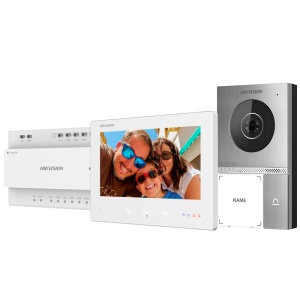 Kit de videoporteiro com dois relés - Tecnologia 2 Fios HD com WiFi - Placa e monitor | Permite 3 monitores mais - Firmware fácil de configurar sem rede - Leitor MF | Aplicação móvel com P2P - Montagem à superfície IP65, IK08