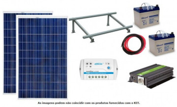Kit Solar Fotovoltaico 1x585W c/ duas baterias gel para sistema 24V varias potências