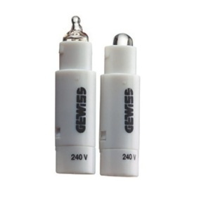 Lâmpada miniatura com fios, fluorescente, 230 V, 0,4 W, vermelha