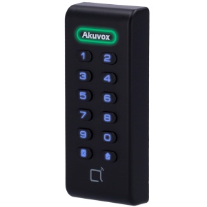 Leitor de acesso - Acesso por cartão EM/MF e PIN - Indicador LED e acústico - Wiegand 26/34 - Compatível com equipamentos Akuvox e de terceiros - Adequado para exterior IP65 | Plástico