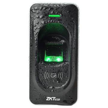 Leitor de acesso - Acesso por impressão digital e cartão EM - Indicador LED e acústico - RS485 - Compatível com ZK-INBIO PRO - Apto para exterior IP65