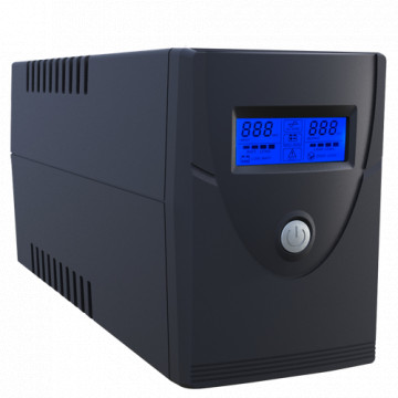 Ligne - UPS monophasé interactive - Power 600VA / 360W - Entrée 220 ~ 240 VAC / SORTIE 230 VAC - 2 Exit Saids / UPS protégé - Temps de recharge 6 ~ 8 h - Batterie de plomb scellé (inclus)