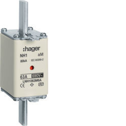 LNH1063M6A - NH1 AM Knife Fuse 63A 690V HAGER EAN: 3250614125959
