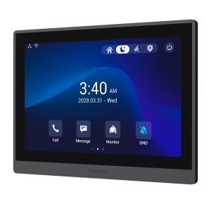 Monitor Android 9.0 para vídeo porteiro - Ecrã IPS de 10" - Áudio bidireccional Crystal Clear | Easy UI - TCP/IP, PoE, SIP standard | Estrutura em alumínio - Manutenção na nuvem | APPs de terceiros - Ligação de monitor e placas via Cloud