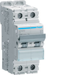 NDN202 - Breaker 2p 2a D 10/15ka 2m Hager Ean: 3250614611551