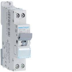 NFT725 - Disjuntor 1P+N 25A C 6/10KA 1M HAGER EAN:3250614630729