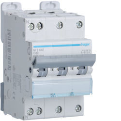 NFT832 - Disjuntor 3P+N 32A C 6/10KA 3M HAGER EAN:3250614635762