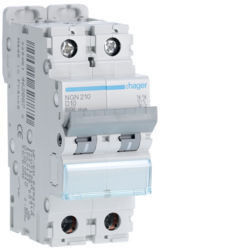 NGN210 - Interruttore automatico 2P 10A D 6/10kA 2M HAGER EAN:3250614628870