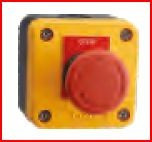 NP2-J01 + NP2ES542 Box (PVC-Notfallknopf mit Pfeil 1cc 40 mm rot)
