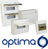 O40E12 - Tableau 12 Mod. ENCURE IP40 avec bus et porte opaque Omnium Electric