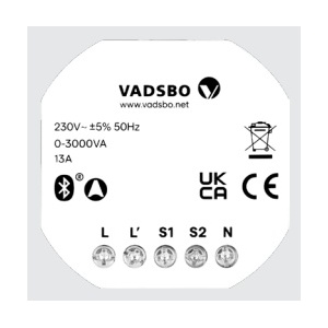On/OFF Controller 2113230.3650 - Relay Controller On/OFF 230VAC 650W (LED)+ 2 ENTR. Casambi 1un