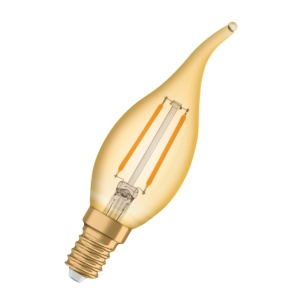 OSRAM LEDVANCE - 4058075293229 - Lâmpada LED 1906 LED CL BA FIL GOLD 12 non-dim 1,5W/824 2 W 120 lm