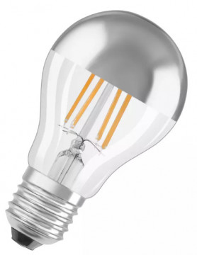 OSRAM LEDVANCE - 4058075591691 - LED-Lampe PARATHOM CL A FIL Mirror Silver 50 non-dim 6,5W/827 E27 6,5 650