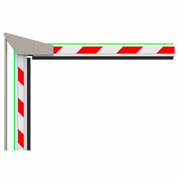 Parking Barrier Arm - Compatible with ZK -PROBG3130X - 90 ° 3 m angular arm - Made of aluminum - Status LEDs | Rubber tape - Easy installation