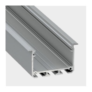 Perfil alum. Li LUXE Enc. 51x30x2000mm Lac.Preto Mate INDIANA