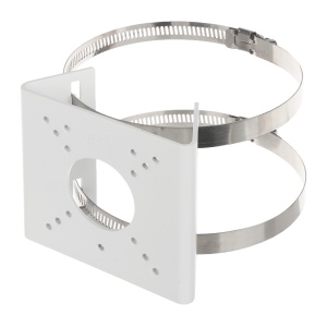 POST SUPPORT - FOR BULLET CAMERS - FIT FOR OUTSIDE USE - DIAMETER 55 ~ 127 mm - White color - cable dowel