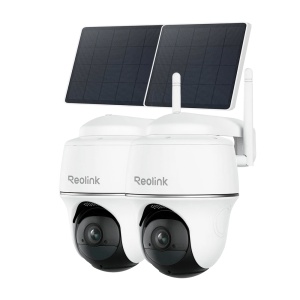 Reolink Câmara Wi-Fi a Bateria (2 Pack) - 3MP (2304 x 1296) - Painel solar 3W - Deteção PIR de pessoas / veículos - Áudio bidirecional / ranhura para MicroSD - Apta para exterior