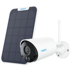 Reolink Cámara WiFi a Batería con Panel Solar - 5MP (2880x1616) - IR 10 m / Sirena - Deteccion PIR Humanos / Vehículos - Audio Bidireccional / Ranura MicroSD - Apta para exterior