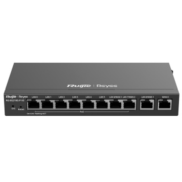 Reyee Router Poe Controller Cloud Cloud - 8 ports PoE + RJ45 GE + 2 portes RJ45 GE - 10 ports RJ45 10/100 / 1000 Mbps - Prise en charge jusqu'à 4 WAN pour le basculement ou l'équilibrage - jusqu'à 600 MBPS Width