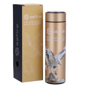 SAFIRE - Bouteille - Gold Couleur - Anneau d'étanchéité - en acier inoxydable 304