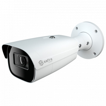 Safire Smart - IP camera Bullet Gama I1 Advanced Ai - Resolution 4 Megapixel (2592x1520) - Motorized Lens 2.8-12 mm | Audio | IR 70m - Advanced AI: Perimeter, facial, counting, metadata - waterproofing IP67 | Poe (IEEE802.3AF) | Alarm