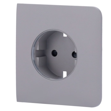 Seitenabdeckung für F-Typ-Smart-Stecker – kompatibel mit AJ-OUTLETCORE-SMART – LED-Anzeige für Steckdosenstatus und Stromverbrauch – Touch-Taste für manuelle Steuerung – LED-Feedback – graue Farbe