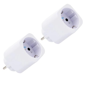 Shelly Plug PM Gen3 (Blanco) 2 Pcs - Monitoreo preciso del consumo eléctrico - Protección contra sobretensión / Schuko (F/E) - WiFi 2.4GHz / Bluetooth / Matter / Range Ext - Soporta AC 230V / 3000W / 13A - Compatible con Apple Homekit / Alexa y Google