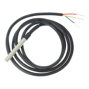Shelly Temperature sensor DS18B20 (1 meter) - Medición precisa de temperatura de -55°C a +125° - Alta precisión de ±0,5°C entre -10°C y +85°C - Sonda impermeable en acero inoxidable AISI 304 - Comunicación mediante protocolo digital 1-Wire - Compatibilida