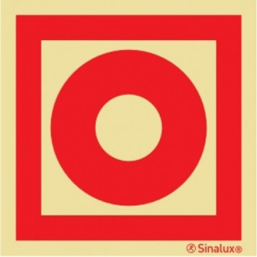 Signe du bouton d'alarme (P 05 15) 15x15cm Type1 Signal