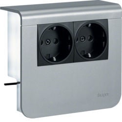 SL20055900D1 - SUP. 2XSCHUKO SL20055, ALUMINUM HAGER EAN: 4012740894388