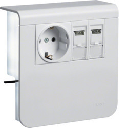 SL200809209016 - Schuko+2xRJ45 CAT.6 SL20080, wobei Hager EAN: 4012740018210