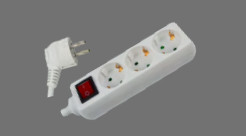 Soflight - Sl -E2350B - Block Tom. Triple 3x1,5 Câble blanc 5 mts avec int.