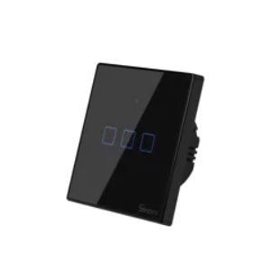 SONOFF T3C -TX -TRIPLE Interruption (3 gang) Wifi Smart + Rf Touch in Flash-Black